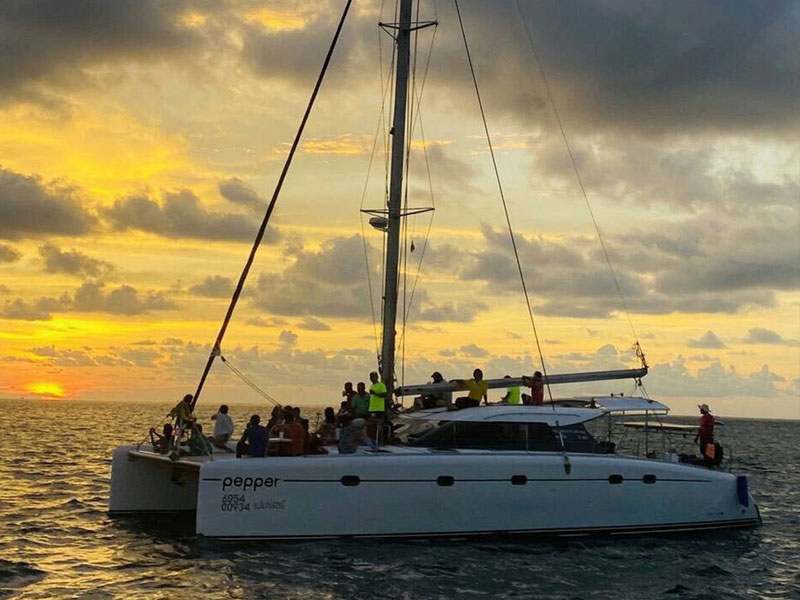 Coral Island Sunset Tour by Catamaran Yacht