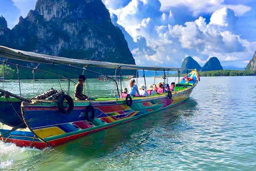 Private  James Bond Islands Tour Long Boat